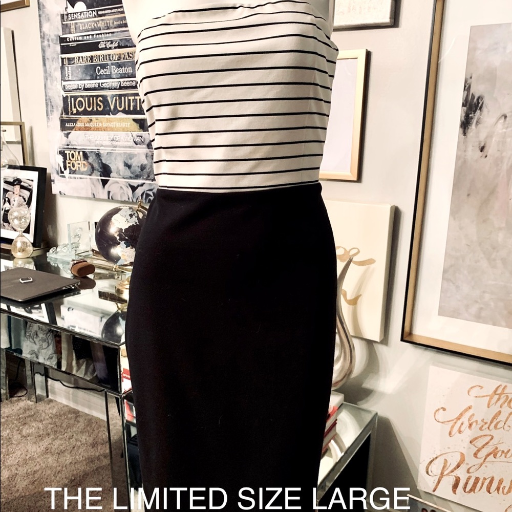 Black & white striped dress from The Limited